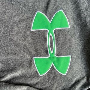 Under Armour Heather Gray Sweater with Green Logo